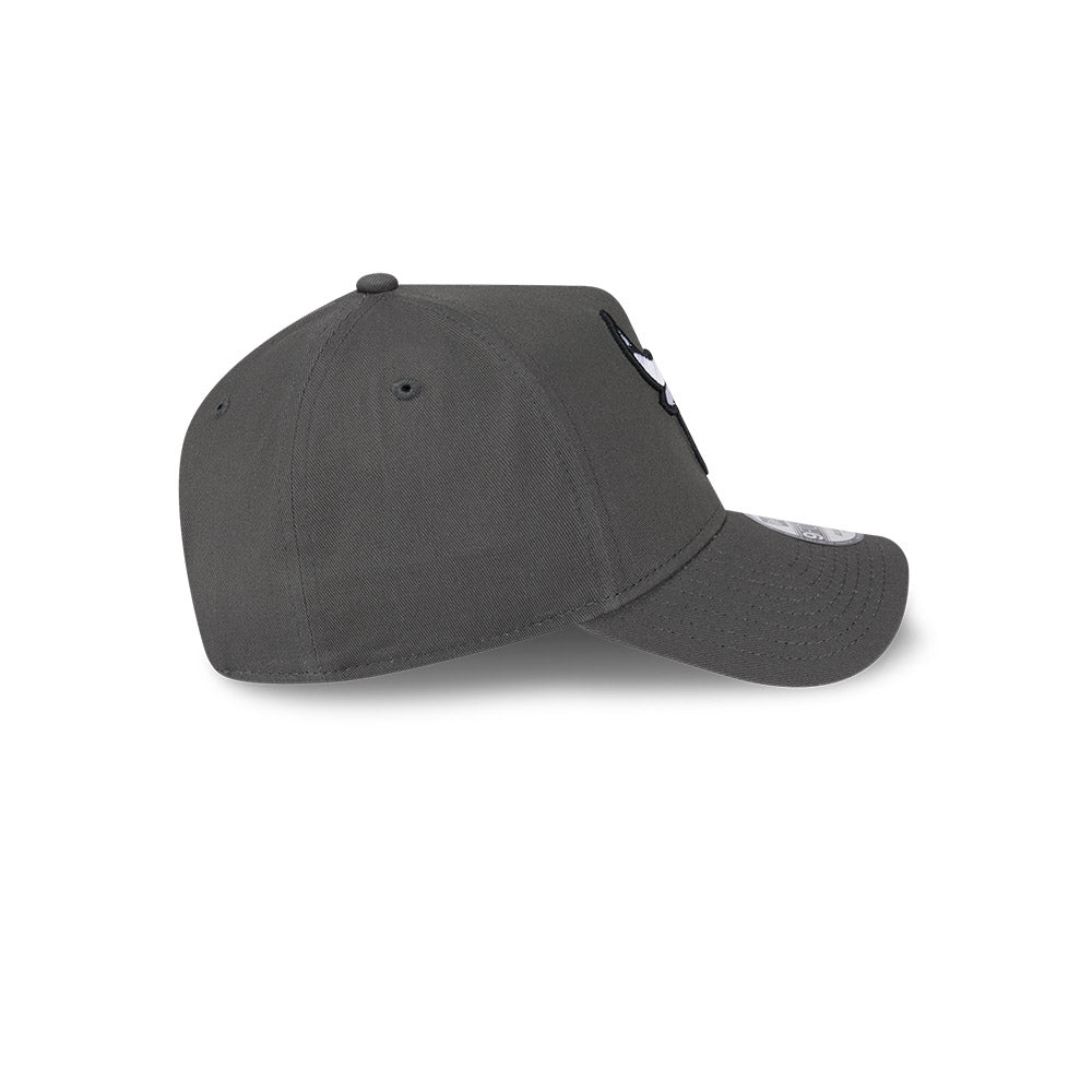 Chicago Bulls Hat - Dusty Charcoal Grey 9Forty A-Frame NBA Snapback Cap - New Era